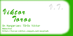 viktor toros business card