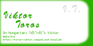viktor toros business card